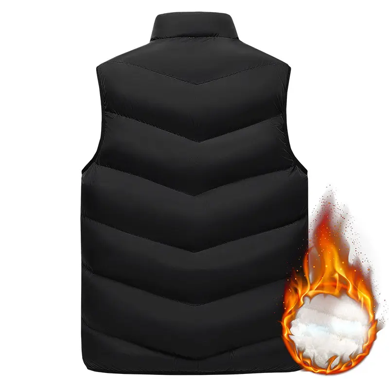 Winter Men's Warm Padded Vests Fashion Man Fleece Lined Warm Zipper Waistcoats Men Thermal Windbreaker Vests Brand Clothing 8XL