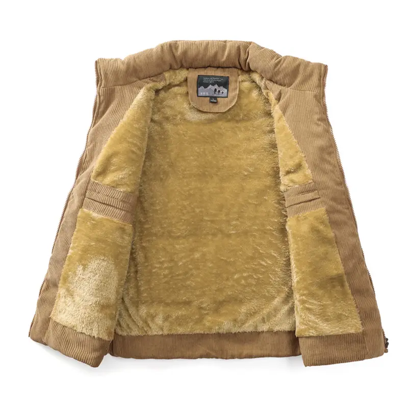 Autumn Winter Men Corduroy Vest Man Fleece Warm Padded Waistcoats Classical Men Thick Windbreaker Sleeveless Jacket Clothing 7XL