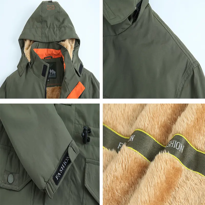 Autumn Winter Men's Warm Tactical Jackets Fashion Men Army Fleece Lined Windbreaker Hooded Coats Men Thick Hiking Jackets 5XL