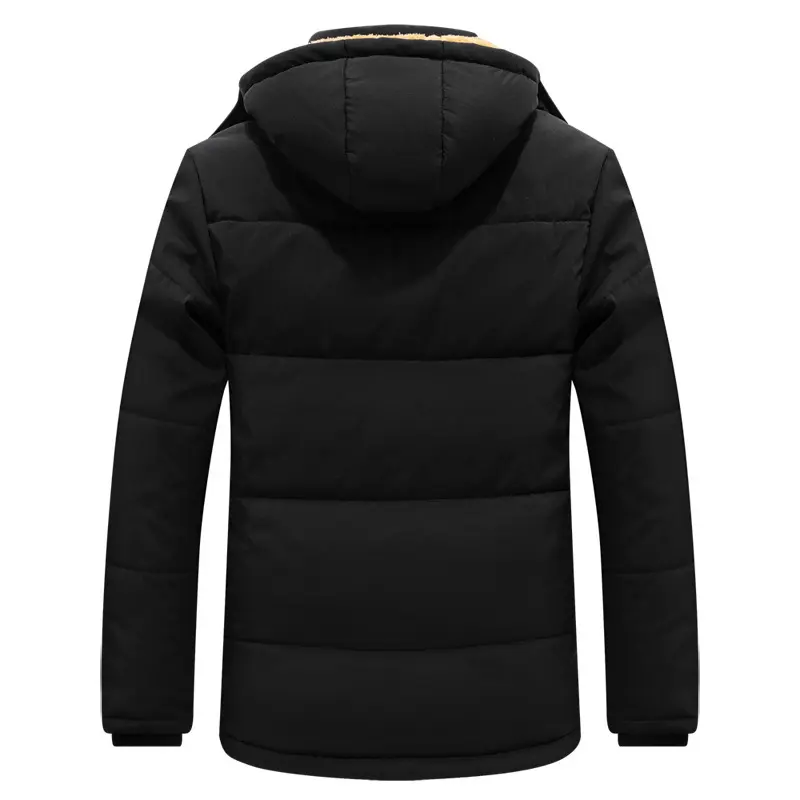 Winter Men's Fleece Warm Jacket Men Cotton Thick Thermal Hooded Coats Men Outdoor Windbreaker Padded Jackets Clothing Plus Size