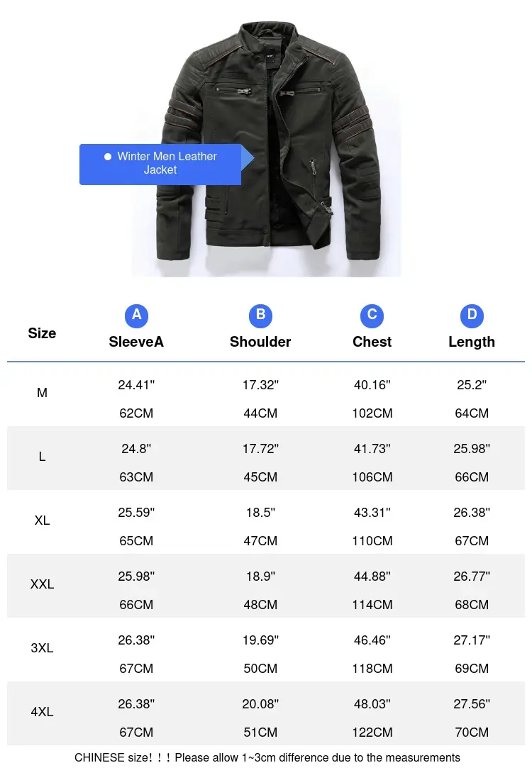 Men's PU Leather Jacket Winter Men Retro Fleece Lined Warm Windbreaker Leather Coats Vintage Male Zipper Motorcycle Jackets