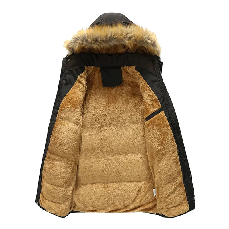 Winter Men Mountain Ski Hooded Parkas Coats Man Snow Thermal Down Coats Men -30 Degree Cotton Windbreaker Padded Jacket Clothing