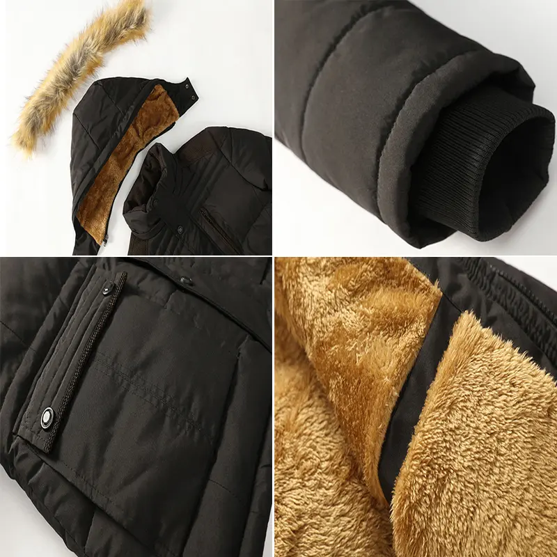 Winter Men Mountain Ski Hooded Parkas Coats Man Snow Thermal Down Coats Men -30 Degree Cotton Windbreaker Padded Jacket Clothing