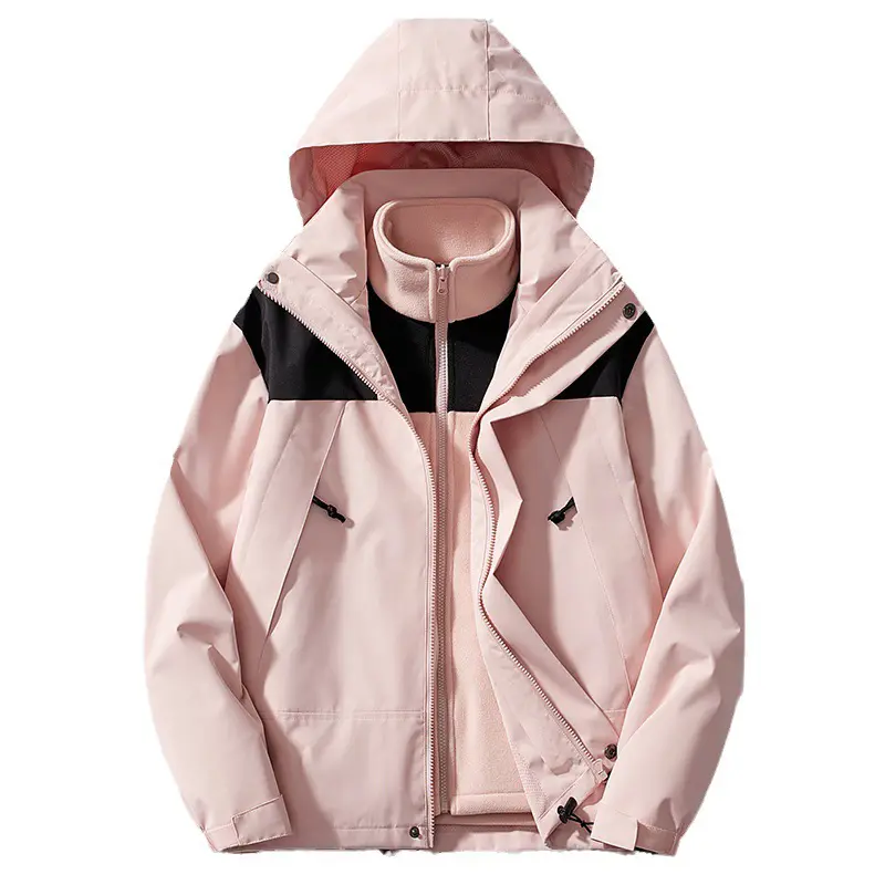 Winter Men's 3 in1 Mountain Ski Jackets Man Fleece Warm Thermal Snow Waterproof Jacket Hiking Clothing Outdoor Windbreaker Coats