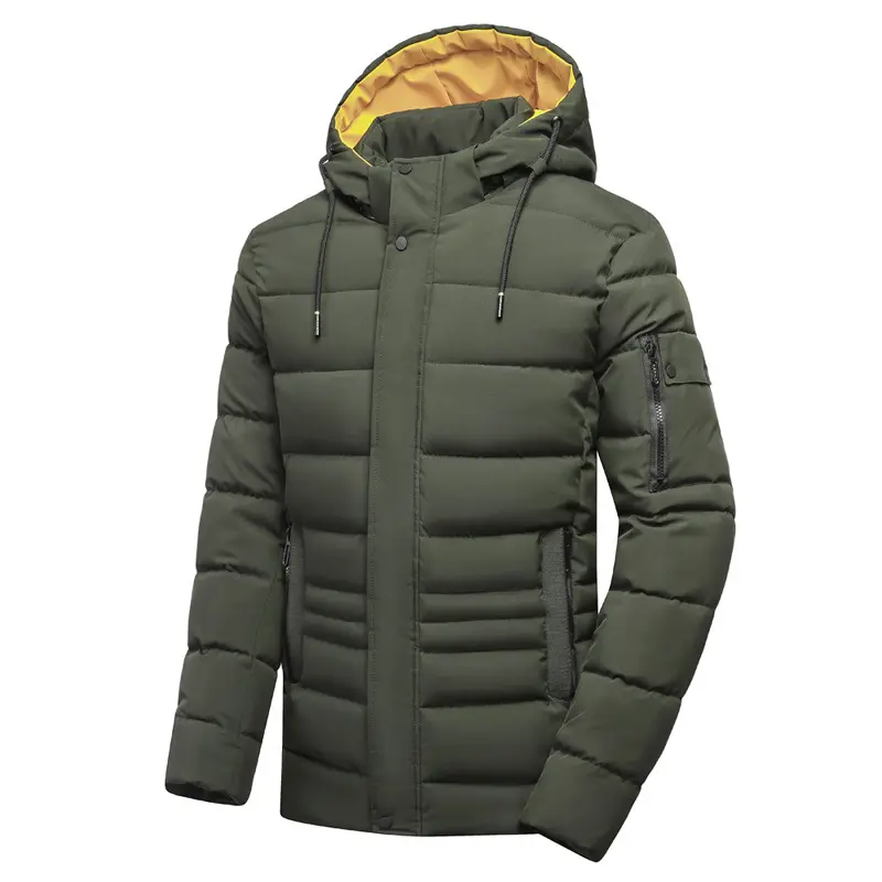 Winter Men's Thicken Parkas Coats Man Mountain Ski Cotton Thermal Padded Coats Men Climbing Windbreaker Hooded Jacket Clothing