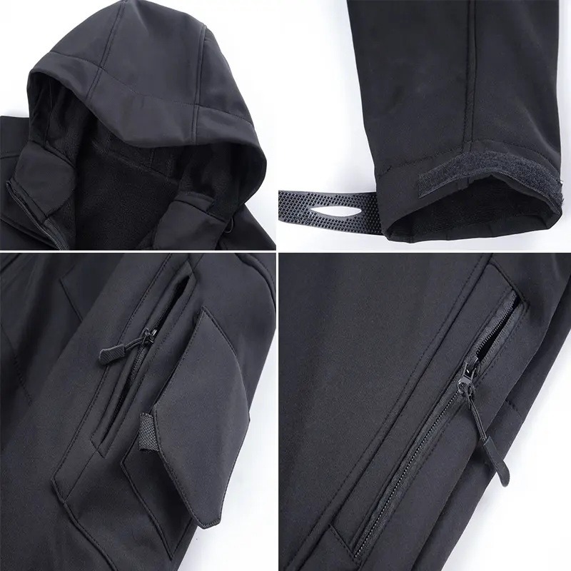 Winter Men's Mountain Ski Padded Jackets Men Soft Shell Warm Waterproof Action Jacket Men Sportswear Windbreaker Hooded Coat