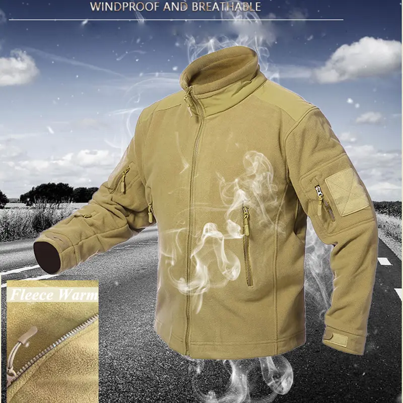 Winter Mens Softshell Warm Jacket Man Polar Fleece Army Tactical Coats Outdoor Men Sports Climbing Windbreaker Jackets Clothing
