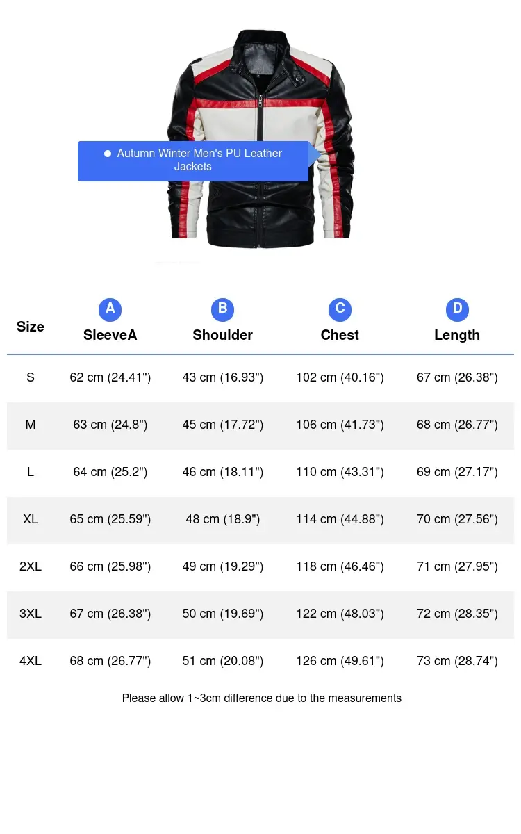 Autumn Winter Men's PU Leather Jackets Fashion Men Stand Collar Windbreaker Leather Coats Men Retro Motorcycle Leather Jackets