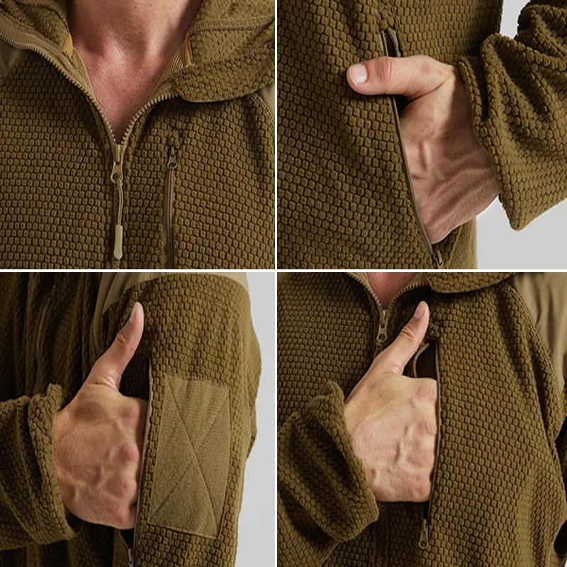 Winter Men's Polar Fleece Warm Jackets Men Softshell Tactical Sweatshirts Men Climbing Thermal Windbreaker Zipper Hooded Jackets