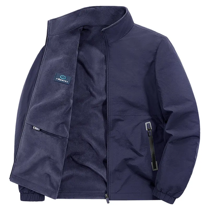 Autumn Winter Men's Fleece Warm Bomber Jackets Fashion Men Double-Side Wear Thermal Coats Men Thick Windbreaker Jackets Clothing
