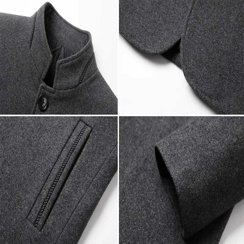 Winter Men's Woolen Trench Coats Luxury Male Thicken Warm Wool Parka Jackets Casual Mens Business Comfortable Overcoats Clothing