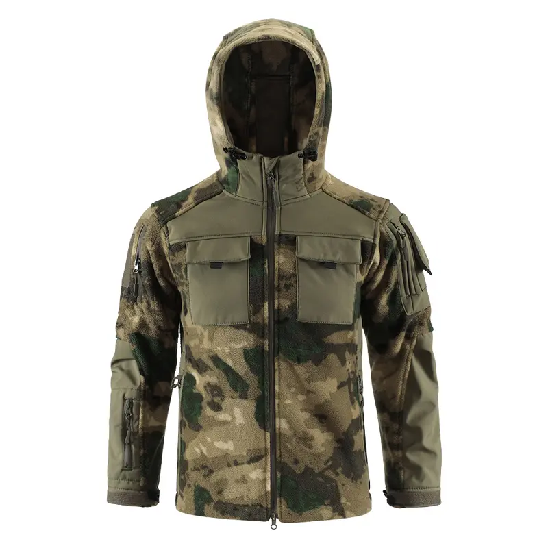 Winter Mens Softshell Warm Jacket Man Polar Fleece Army Tactical Action Hooded Coats Outdoor Men Mountain SKi Windbreaker Jacket