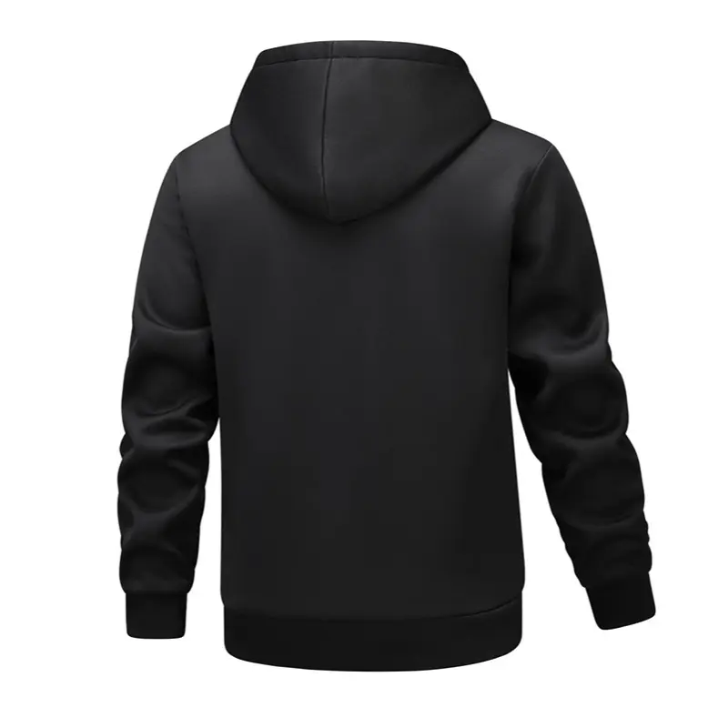 Autumn Men's Fleece Warm Pullover Hoodies Fashion Men Loose Solid Color Hooded Coats Mens Sports Breathable Sweatshirts Clothing