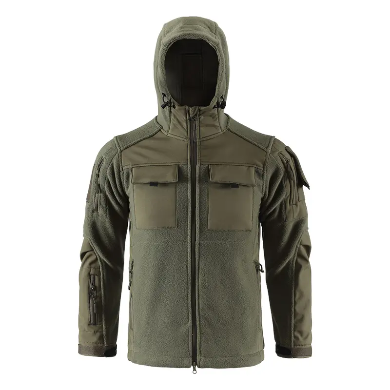 Winter Mens Softshell Warm Jacket Man Polar Fleece Army Tactical Action Hooded Coats Outdoor Men Mountain SKi Windbreaker Jacket