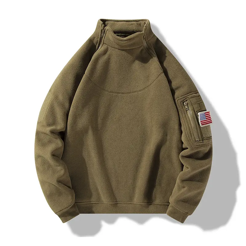 Autumn Men's Polar Fleece Warm Jackets Men Stand Collar Army Tactical Sweatshirts Men Softshell Thermal Windbreaker Jackets