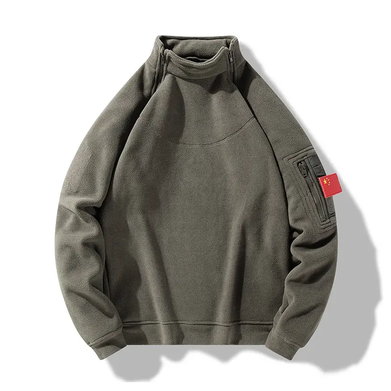 Autumn Men's Polar Fleece Warm Jackets Men Stand Collar Army Tactical Sweatshirts Men Softshell Thermal Windbreaker Jackets