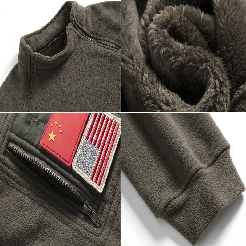 Autumn Men's Polar Fleece Warm Jackets Men Stand Collar Army Tactical Sweatshirts Men Softshell Thermal Windbreaker Jackets