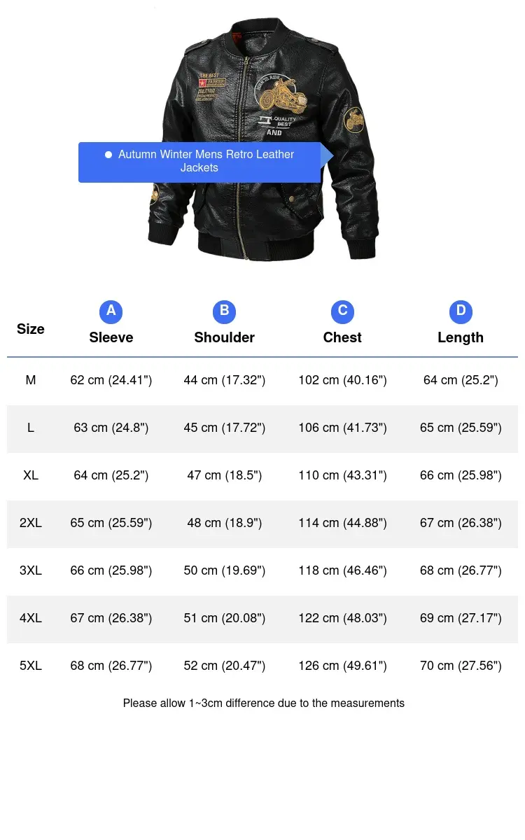 Autumn Men's PU Leather Jacket Fashion Mens Retro Motorcycle Zipper Leather Coats Mens Windbreaker Leather Jacket Clothing