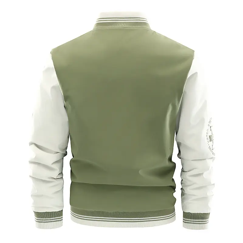 Spring Autumn Men's Baseball Uniform Coats Fashion Man Hip Hop Streetwear Jackets Men Button Windbreaker Bomber Jacket Clothing