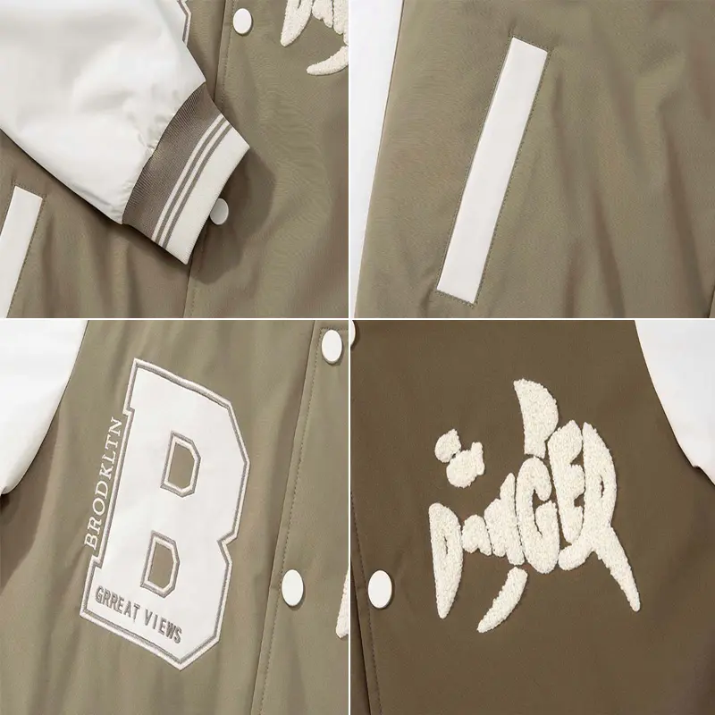Spring Autumn Men's Baseball Uniform Coats Fashion Man Hip Hop Streetwear Jackets Men Button Windbreaker Bomber Jacket Clothing