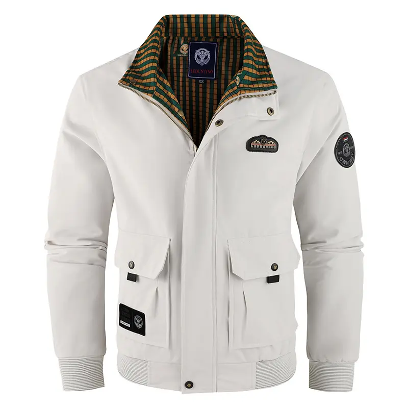 Autumn Men's Bomber Jackets Man Retro Hiking Tactical Windbreaker Coats Men Stand Collar Business Jackets Clothing