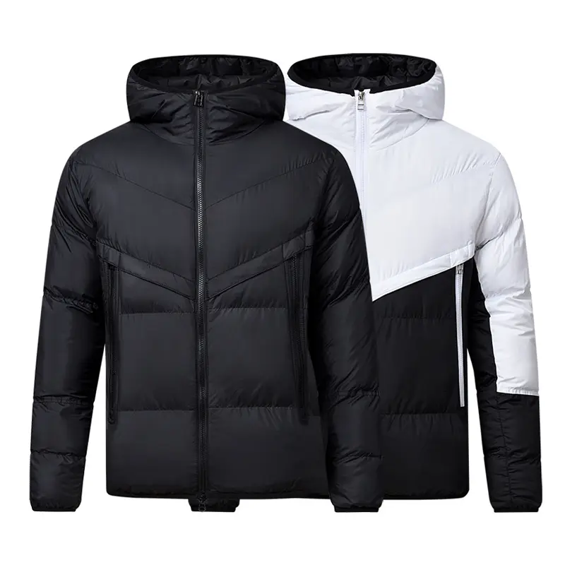 Winter Men Warm Down Parkas Fashion Men Cotton Thicken Hooded Coats Men Sports Windbreaker Thermal Padded Jacket Clothing