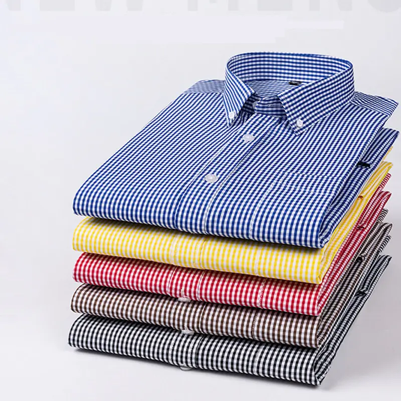 Spring Summer Men's Striped Shirts Casual Men Long Sleeve Cotton Breathable Tops Shirts Men Business Shirts Clothing