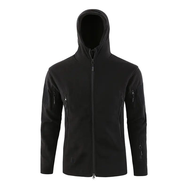 Winter Mens Polar Fleece Warm Jackets Man Softshell Army Tactical Hooded Coats Outdoor Men Climbing Windbreaker Jackets Clothing