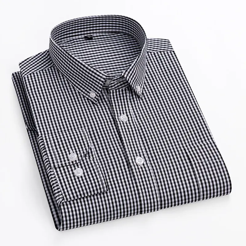 Spring Summer Men's Striped Shirts Casual Men Long Sleeve Cotton Breathable Tops Shirts Men Business Shirts Clothing