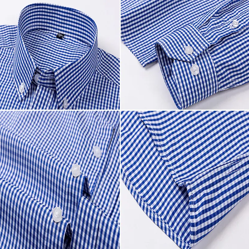 Spring Summer Men's Striped Shirts Casual Men Long Sleeve Cotton Breathable Tops Shirts Men Business Shirts Clothing