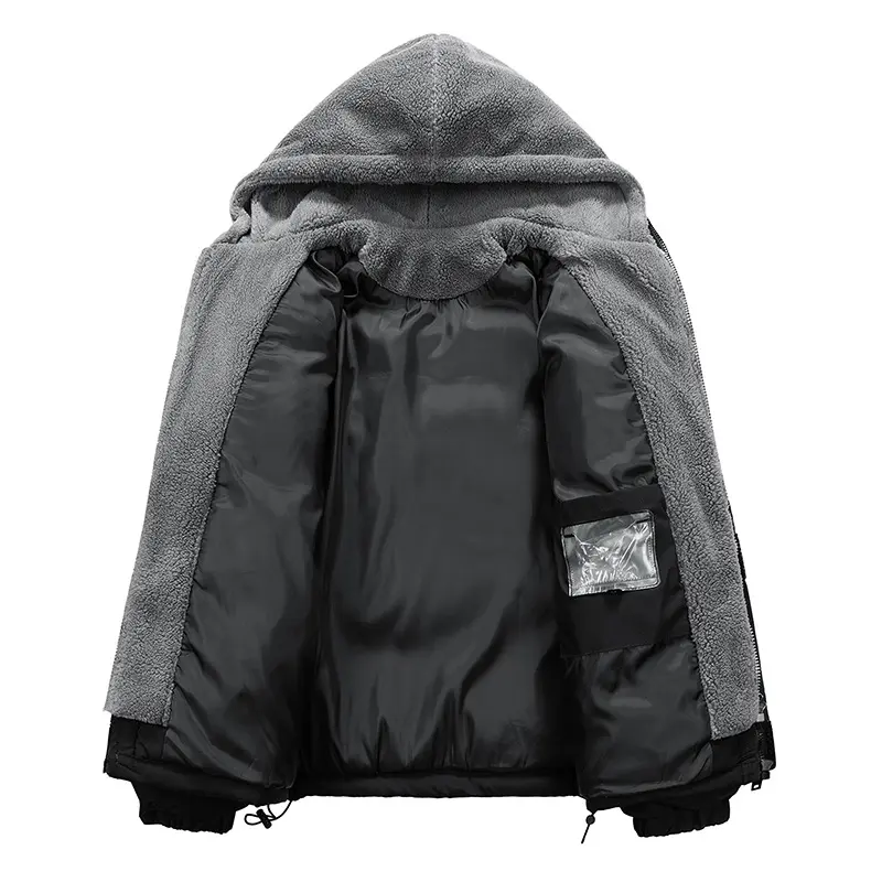 Winter Men's Warm Down Padded Jackets Fashion Men Cotton Thick Hooded Parkas Men Windbreaker Thermal Down Jacket Clothing 8XL
