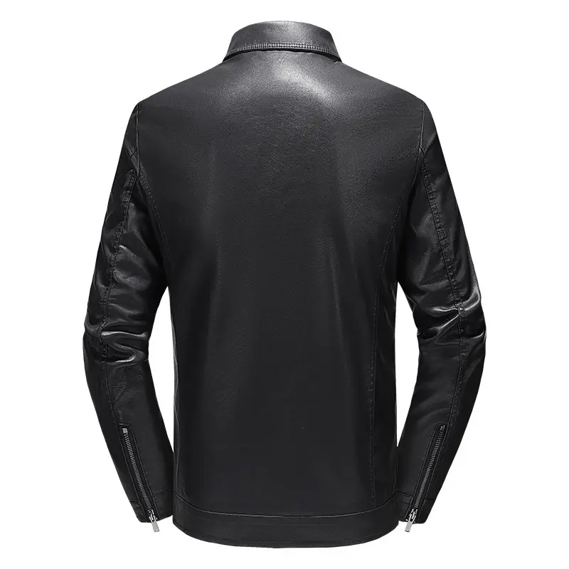 Spring Autumn Men's PU Leather Jackets Fashion Men Turn-Down Collar Biker Leather Coats Men Retro Motorcycle Leather Jacket 6XL