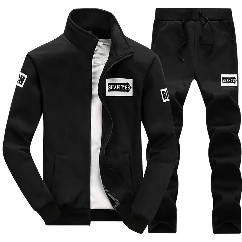 DIMUSI Autumn Men Sportwear Sets Tracksuit Male Outwear Sweatshirts Patchwork Men Hoodies Stand Collar Tracksuit Sets Clothing