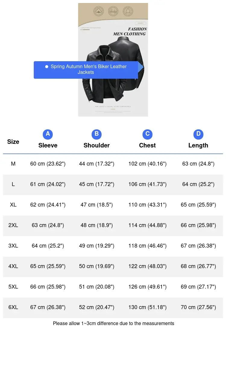 Spring Autumn Men's PU Leather Jackets Fashion Men Turn-Down Collar Biker Leather Coats Men Retro Motorcycle Leather Jacket 6XL