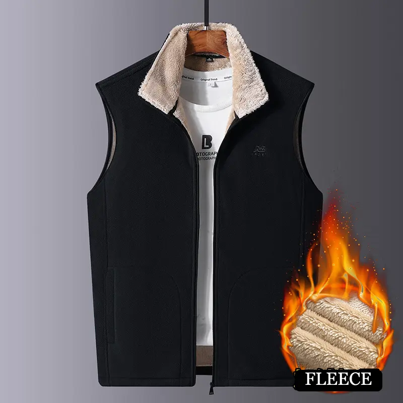 DIMUSI Men's Jacket Sleeveless Vest Winter Male Fleece Warm Vest Coats Casual Outwear Windbreaker Army Waistcoats Clothing