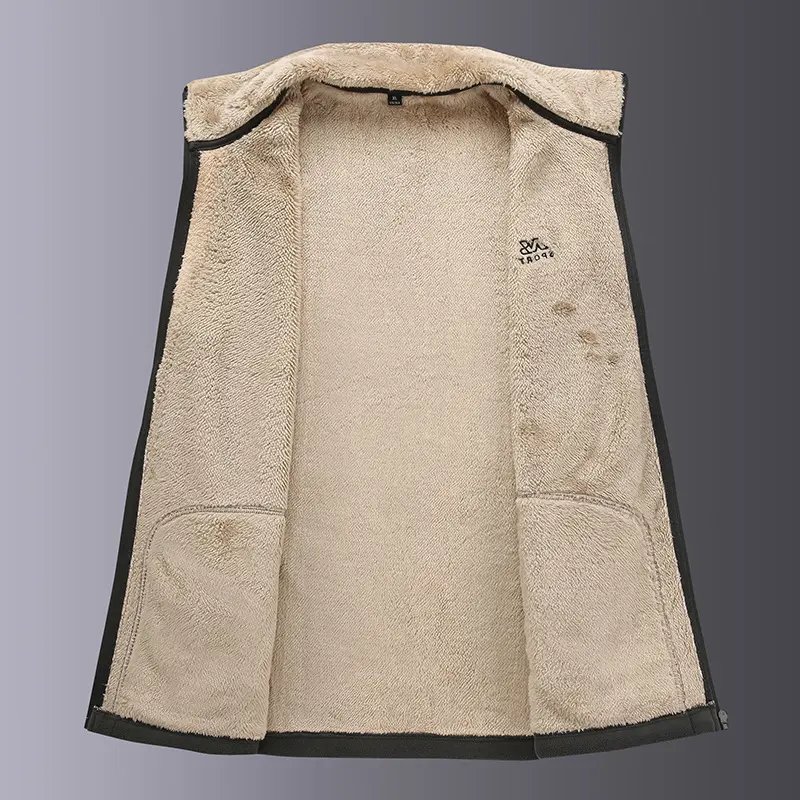 DIMUSI Men's Jacket Sleeveless Vest Winter Male Fleece Warm Vest Coats Casual Outwear Windbreaker Army Waistcoats Clothing