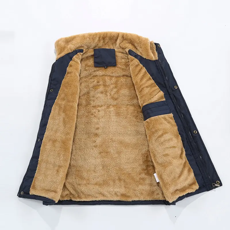 Autumn Winter Men Padded Vest Man Cotton Fleece Waistcoat Thermal Soft Vests Mens Stand Collar Windbreaker Sleeveless Jacket