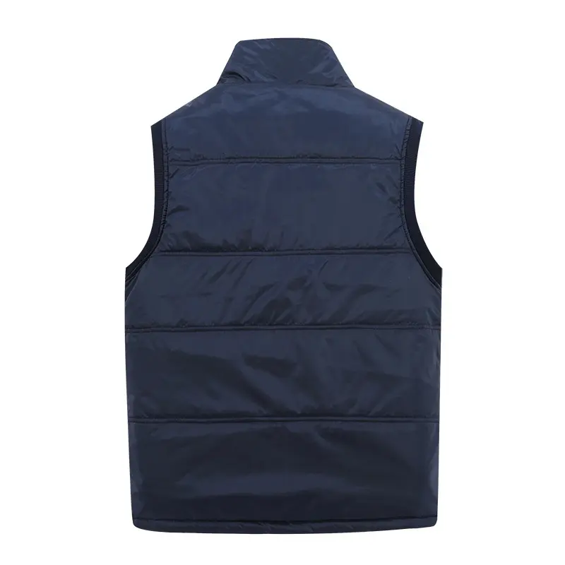 Autumn Winter Men Padded Vest Man Cotton Fleece Waistcoat Thermal Soft Vests Mens Stand Collar Windbreaker Sleeveless Jacket