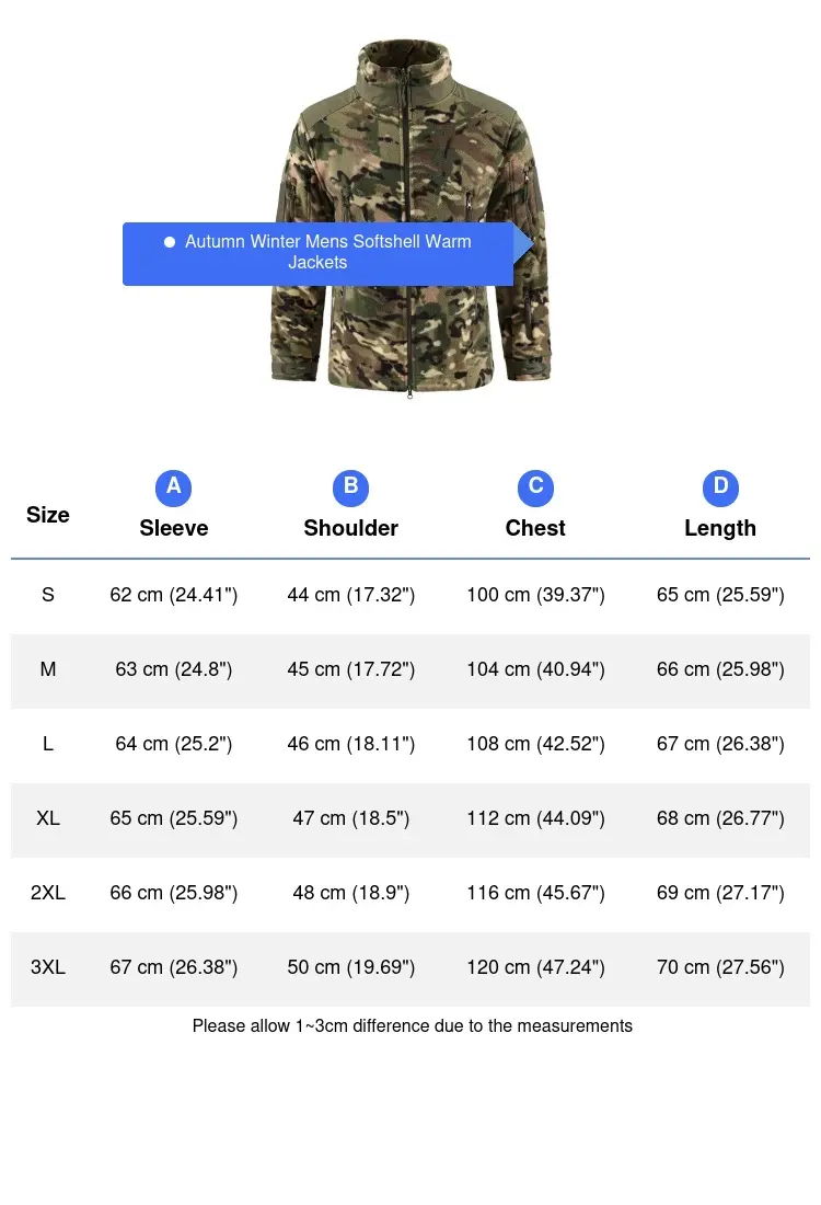 Winter Mens Softshell Warm Jacket Man Polar Fleece Army Camo Tactical Coats Men Stand Collar Thermal Windbreaker Sweatshirts