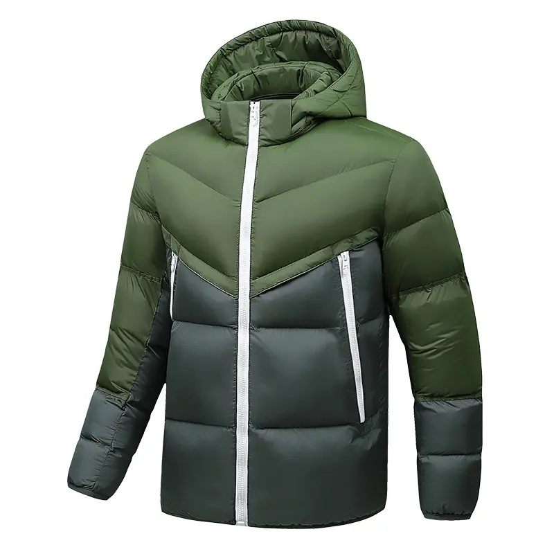 Autumn Winter Mens Warm Padded Jackets Fashion Men Cotton Thicken Hooded Parkas Men Sports Thermal Windbreaker Jacket Clothing