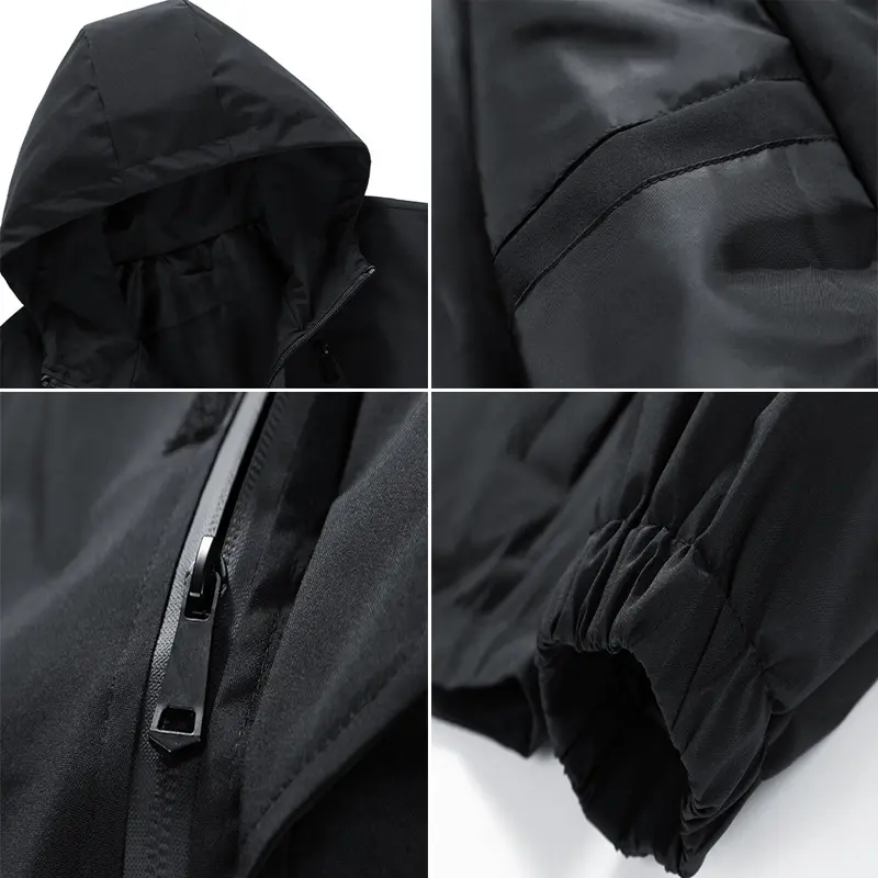 Spring Autumn Men's Hiking Windbreaker Jackets Casual Man Climbing Waterproof Hooded Coats Men Sports Breathable Zipper Jackets