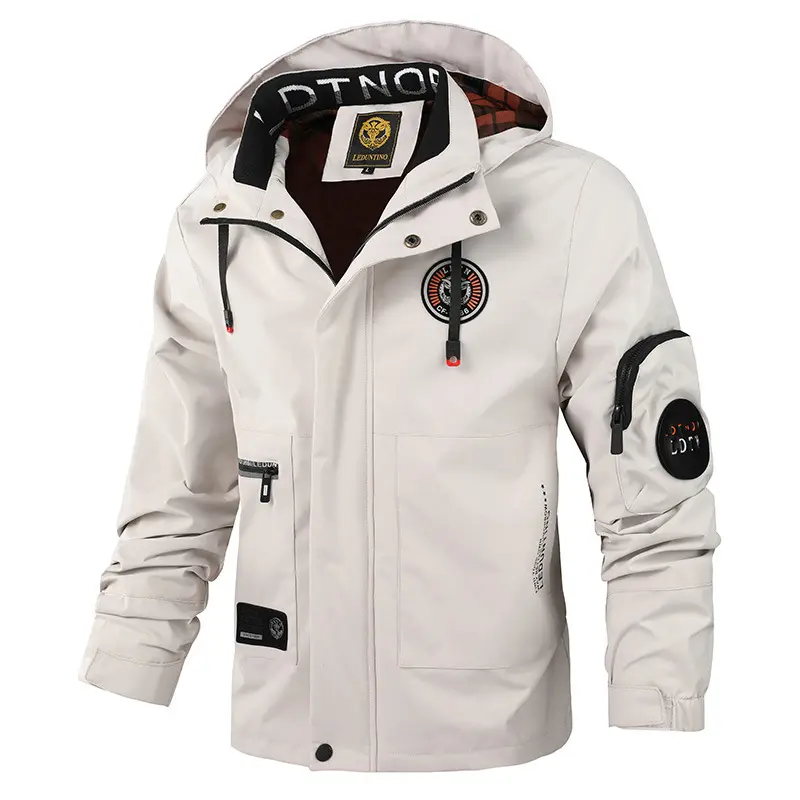 Autumn Men's Hiking Waterproof Jackets Men Outdoor Quick Dry Climbing Hooded Coats Men Sports Breathable Windbreaker Jackets 5XL