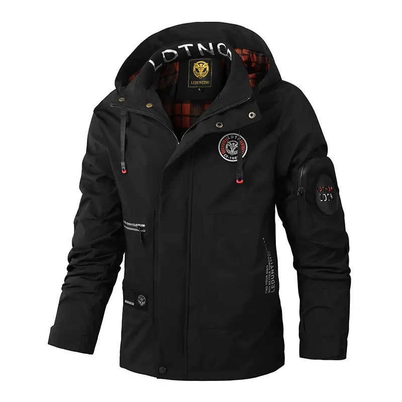 Autumn Men's Hiking Waterproof Jackets Men Outdoor Quick Dry Climbing Hooded Coats Men Sports Breathable Windbreaker Jackets 5XL