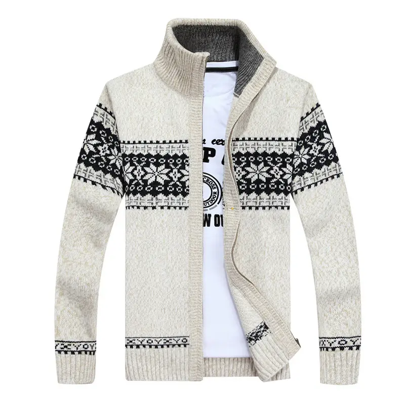 Winter Men's Cardigan Sweaters Jackets Male Warm Knitted Sweater Coats Casual Men Slim Fit Knitted Cardigan Jackets Clothing