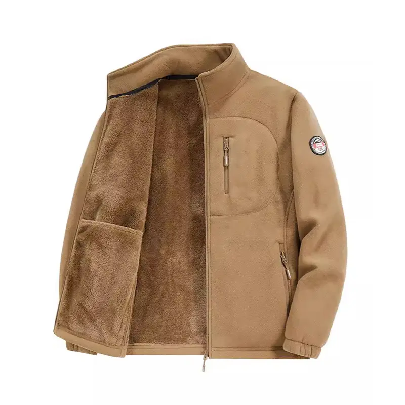 Winter Men Polartec Warm Jackets Men Stand Collar Sports Fleece Linner Coats Men Tactical Windbreaker Hiking Jacket Clothing