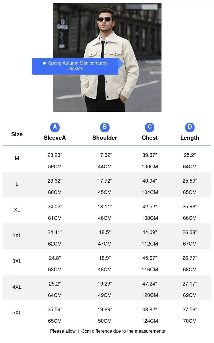 Spring Autumn Men's Corduroy Jacket Fashion Men Retro Solid Color Lapel Windbreaker Coats Men Outdoor Business Jacket Clothing