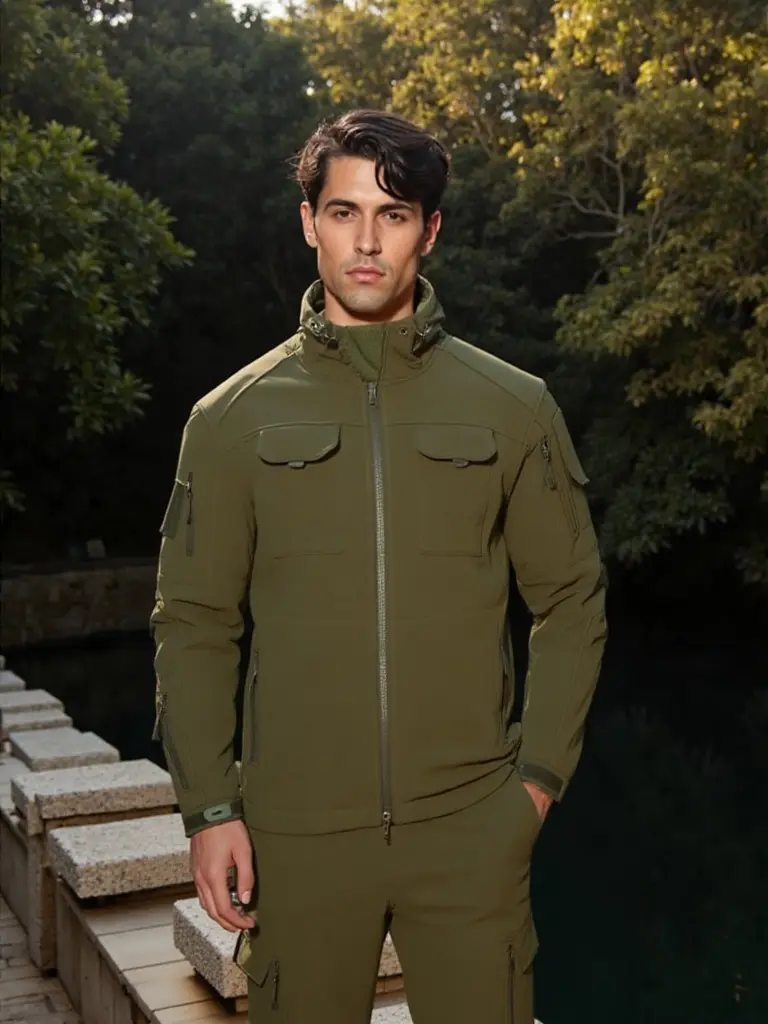 Winter Men's Softshell Warm Jackets Men Fleece Lined Camping Waterproof Action Jackets Outdoor Men Army Tactical Hooded Coats