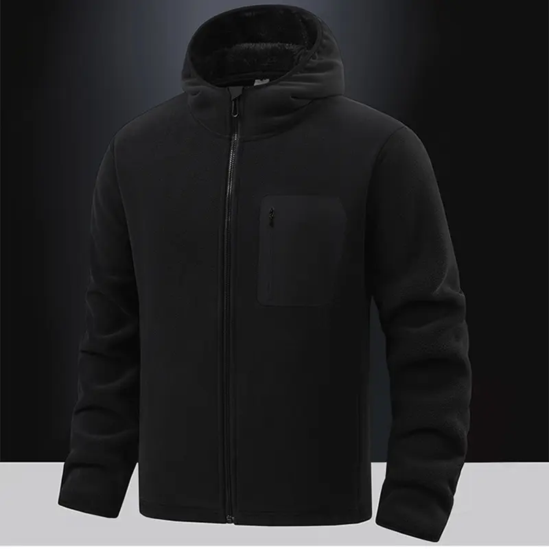 Winter Men's Polartec Fleece Jackets Fashion Men Soft Shell Warm Hooded Coats Men Outdoor Windbreaker Climbing Sweatshirts 5XL