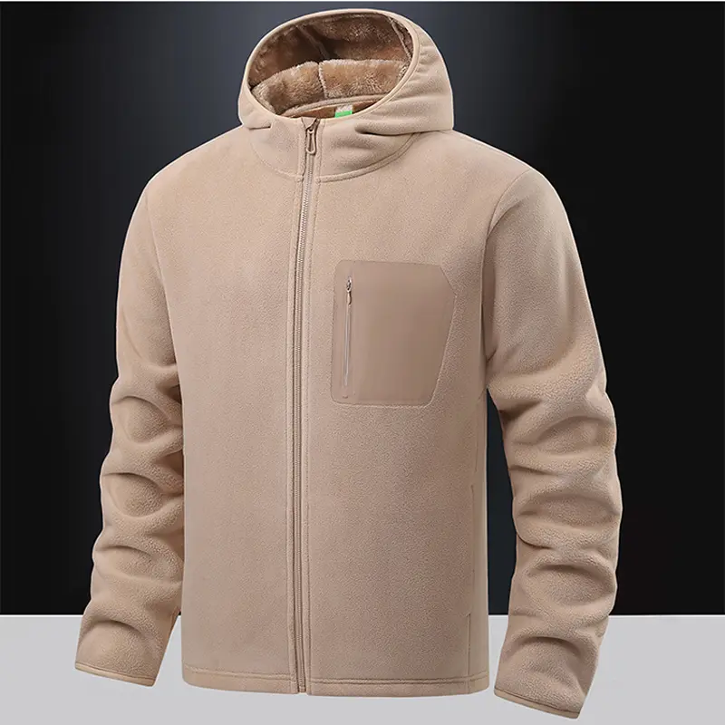 Winter Men's Polartec Fleece Jackets Fashion Men Soft Shell Warm Hooded Coats Men Outdoor Windbreaker Climbing Sweatshirts 5XL