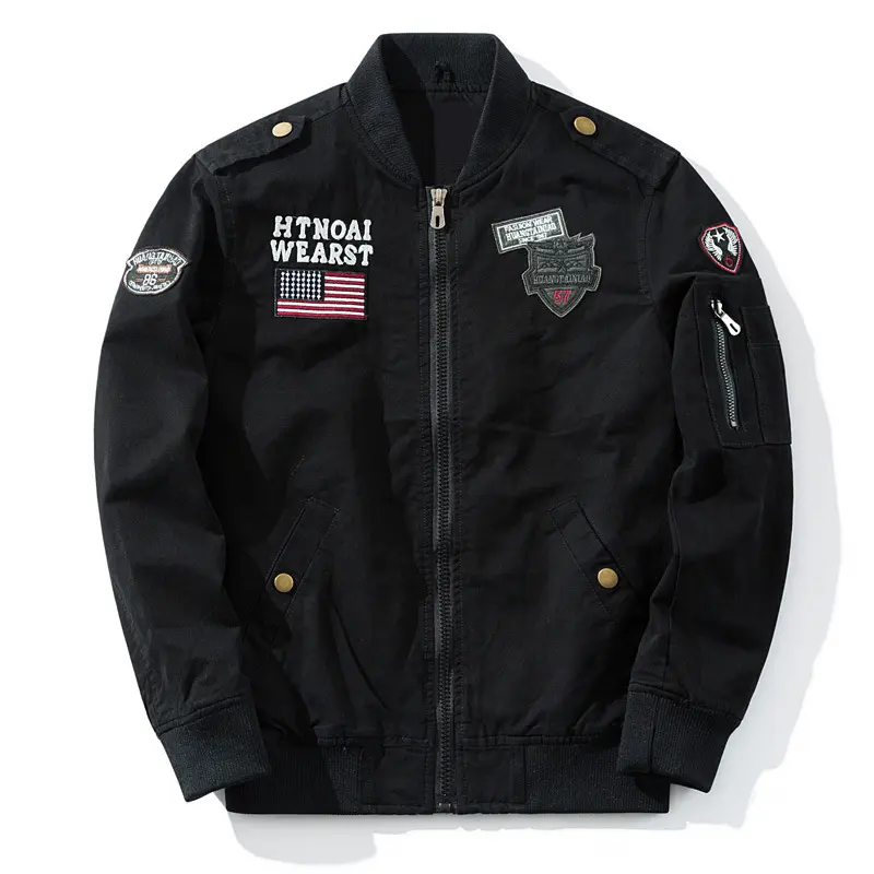 Spring Autumn Men's Bomber Jacket Casual Man Tactical Windbreaker Coats Fashion Men Retro Cotton MA-1 Pilot Jackets Clothing